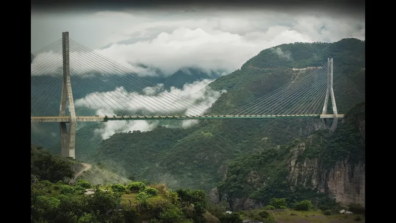Khung cảnh từ cầu treo lơ lửng là món quà thiên nhiên ban tặng.