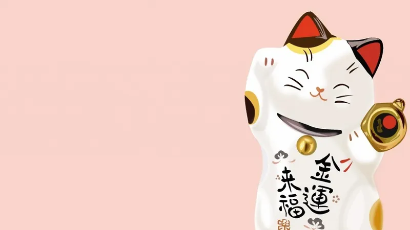 Kích hoạt vận may với hình nền mèo thần tài phong thủy
