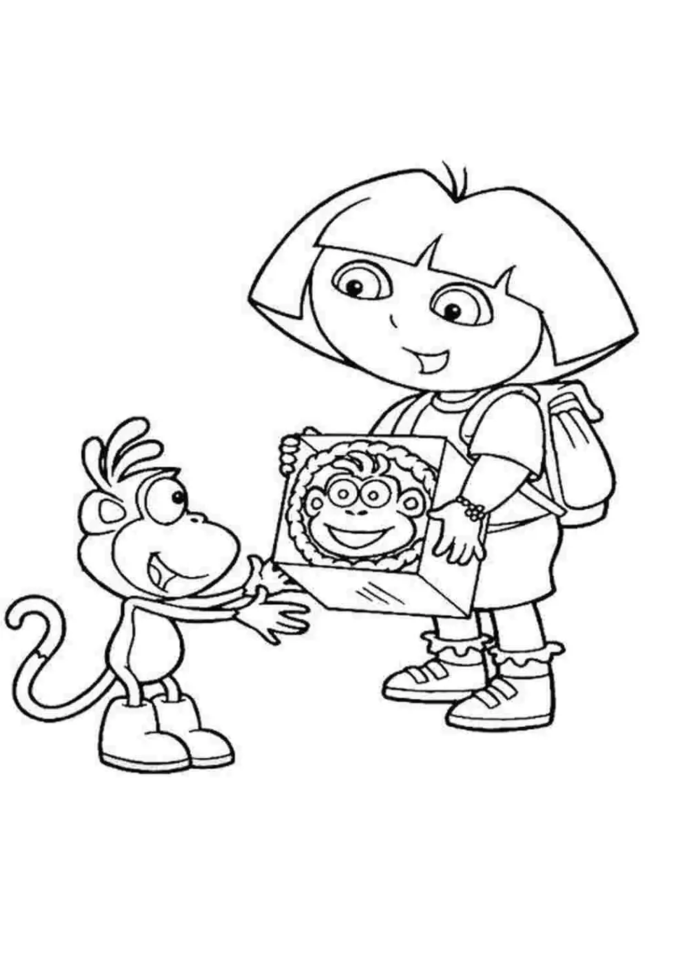 Tranh tô màu Dora The Explorer ngộ nghĩnh Tranh tô màu Dora The Explorer ngộ nghĩnh