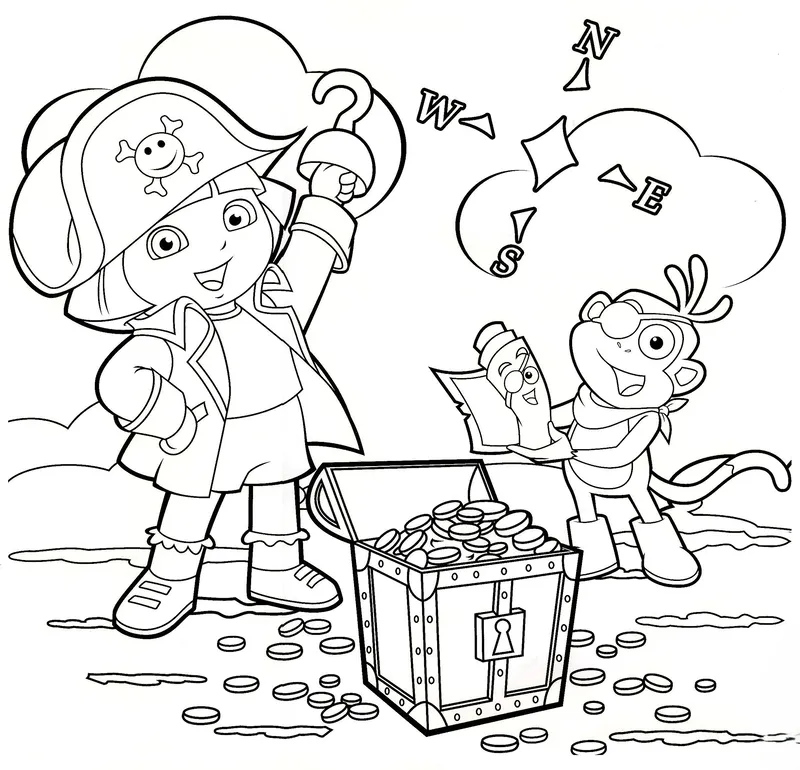 Hình vẽ Dora The Explorer với các bạn đồng hành Hình vẽ Dora The Explorer với các bạn đồng hành