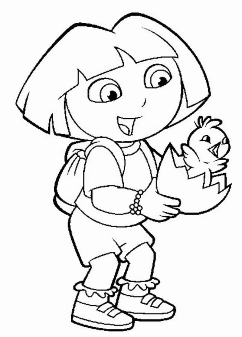 Tranh tô màu Dora The Explorer phù hợp với mọi lứa tuổi Tranh tô màu Dora The Explorer phù hợp với mọi lứa tuổi