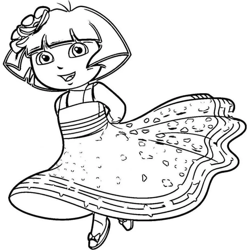 Tranh tô màu Dora The Explorer trong hành trình kỳ thú Tranh tô màu Dora The Explorer trong hành trình kỳ thú
