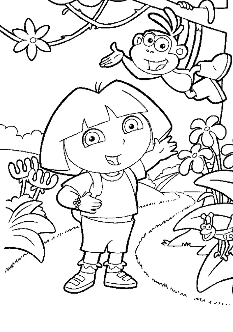 Tô màu Dora The Explorer thật dễ dàng Tô màu Dora The Explorer thật dễ dàng