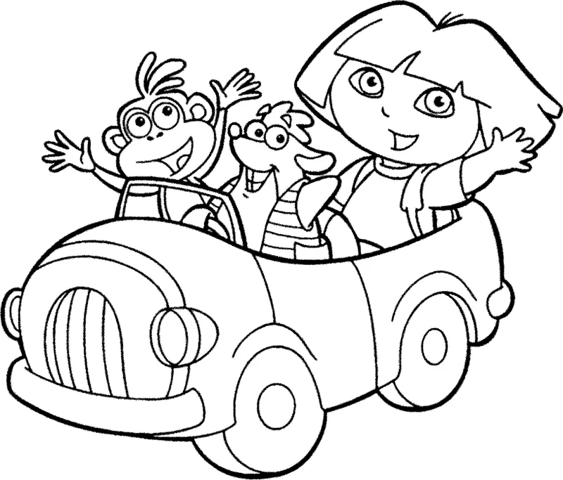 Tranh tô màu Dora The Explorer dành cho bé yêu Tranh tô màu Dora The Explorer dành cho bé yêu