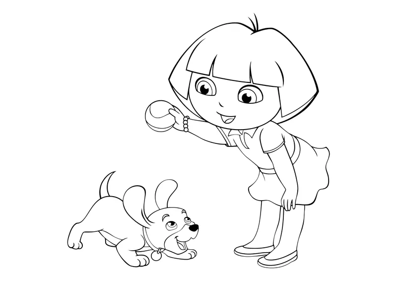 Bộ tranh tô màu Dora The Explorer miễn phí Bộ tranh tô màu Dora The Explorer miễn phí