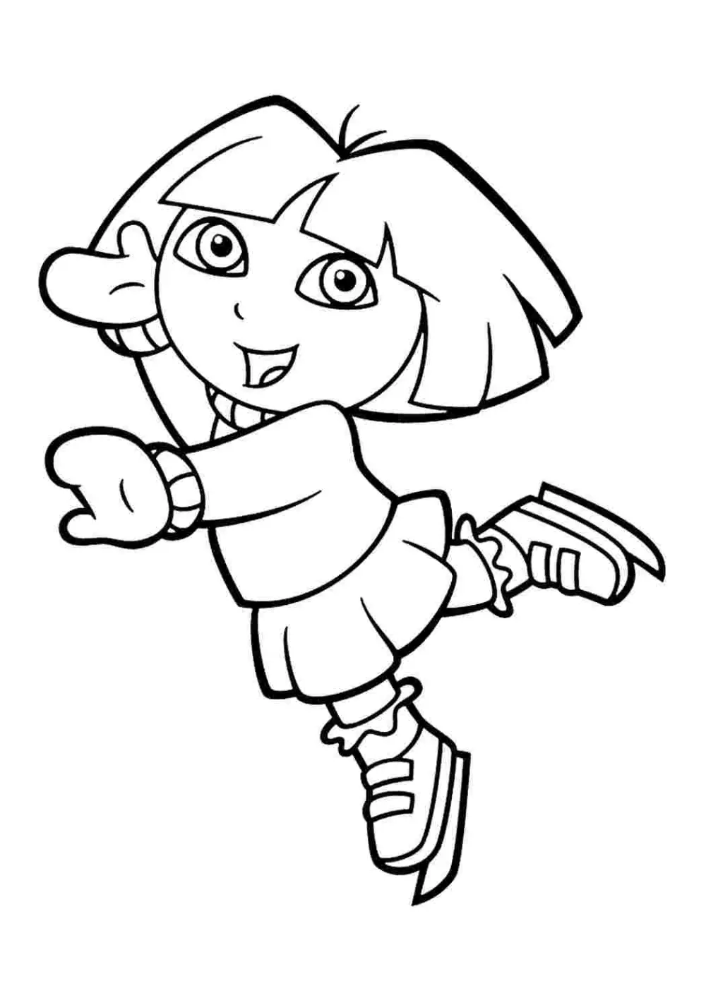 Tranh tô màu Dora The Explorer dễ thương Tranh tô màu Dora The Explorer dễ thương
