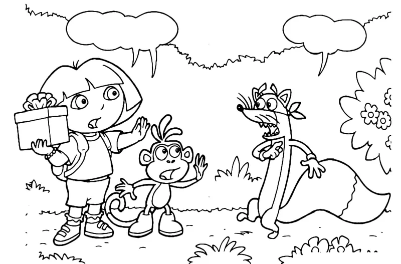 Tranh tô màu Dora The Explorer giúp bé rèn luyện kỹ năng Tranh tô màu Dora The Explorer giúp bé rèn luyện kỹ năng