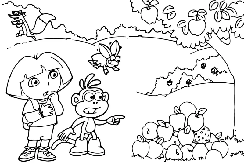 Tô màu Dora The Explorer với các chi tiết đẹp mắt Tô màu Dora The Explorer với các chi tiết đẹp mắt