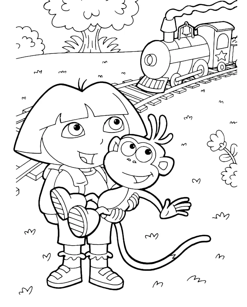 Tranh tô màu Dora The Explorer từ bộ truyện nổi tiếng Tranh tô màu Dora The Explorer từ bộ truyện nổi tiếng