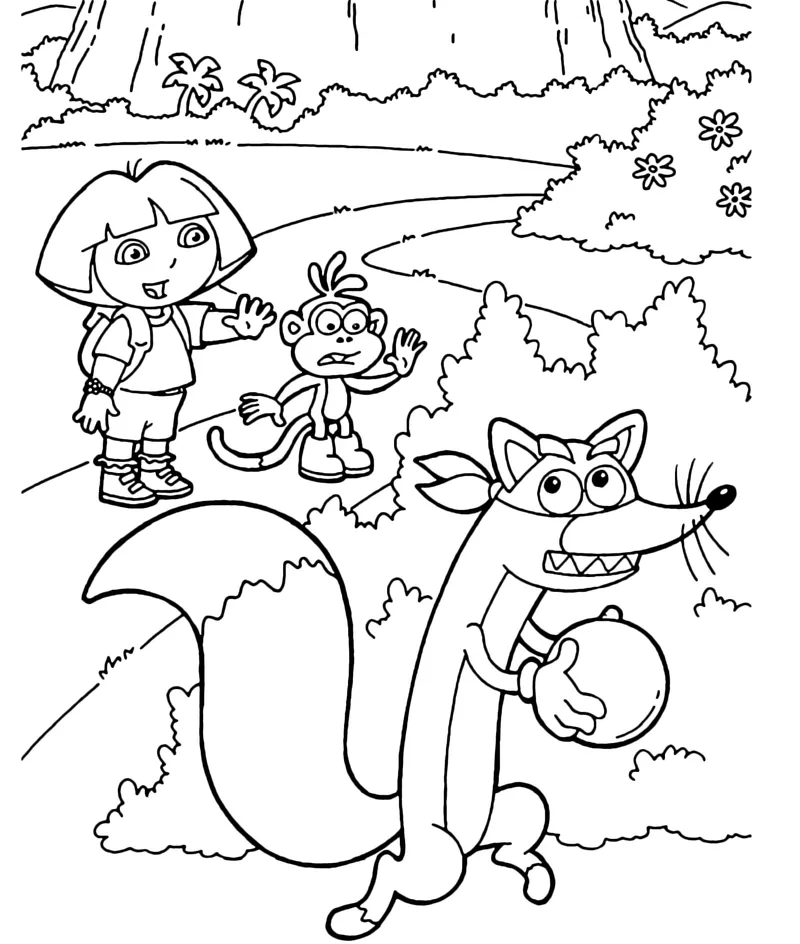 Tranh tô màu Dora The Explorer cho fan nhí Tranh tô màu Dora The Explorer cho fan nhí