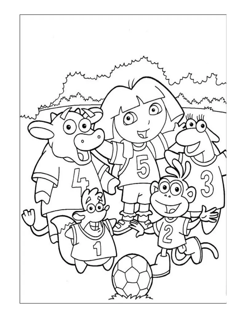 Tranh tô màu Dora The Explorer với chủ đề phiêu lưu Tranh tô màu Dora The Explorer với chủ đề phiêu lưu