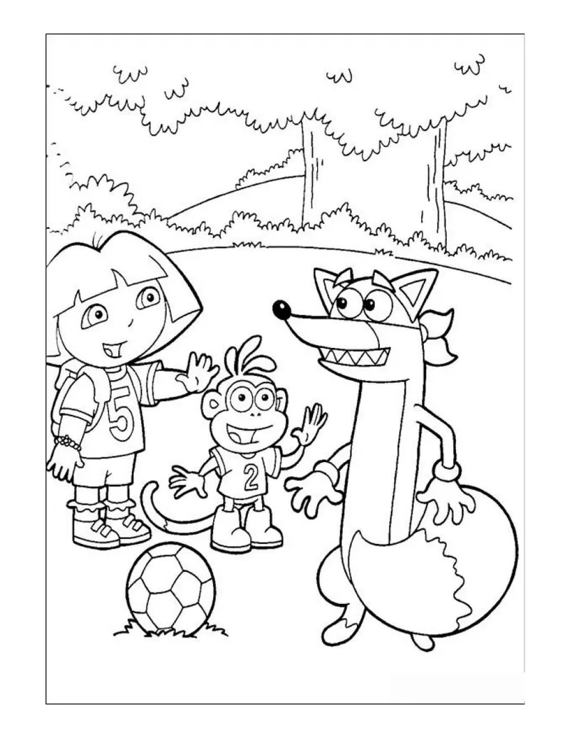 Hình vẽ Dora The Explorer cho bé yêu thích học hỏi Hình vẽ Dora The Explorer cho bé yêu thích học hỏi