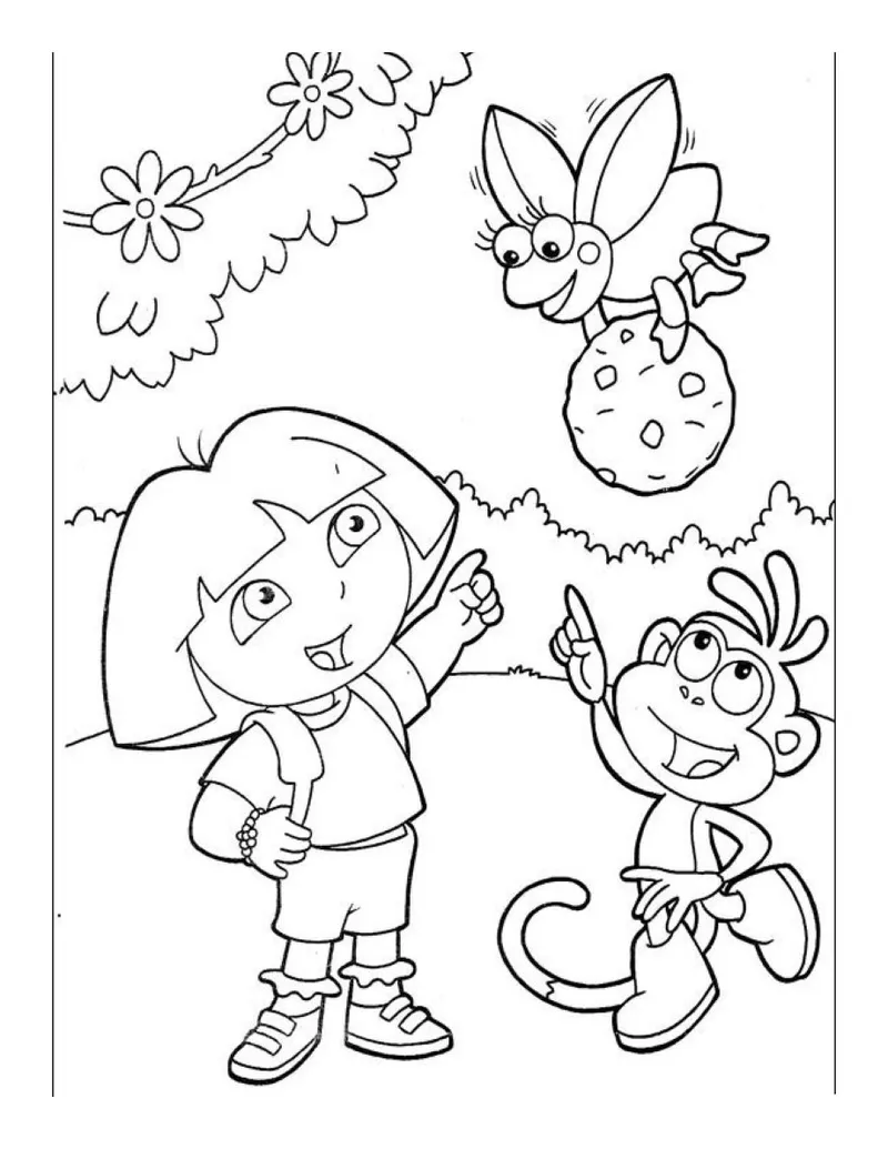 Tranh tô màu Dora The Explorer hoàn hảo cho bé tập tô Tranh tô màu Dora The Explorer hoàn hảo cho bé tập tô