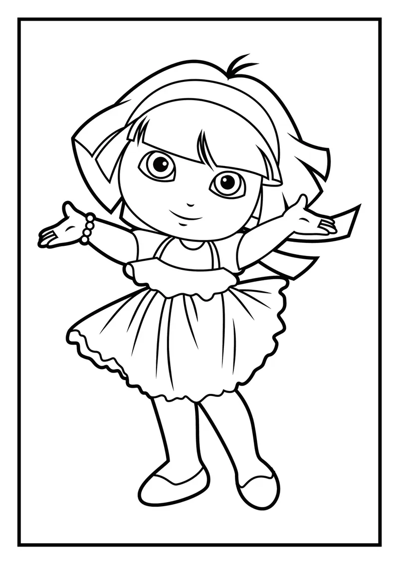 Tô màu Dora The Explorer thật vui và bổ ích Tô màu Dora The Explorer thật vui và bổ ích