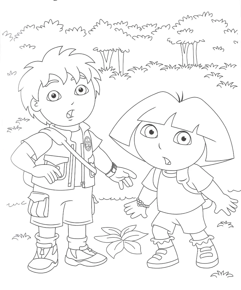 Tranh tô màu Dora The Explorer thích hợp để bé thư giãn Tranh tô màu Dora The Explorer thích hợp để bé thư giãn