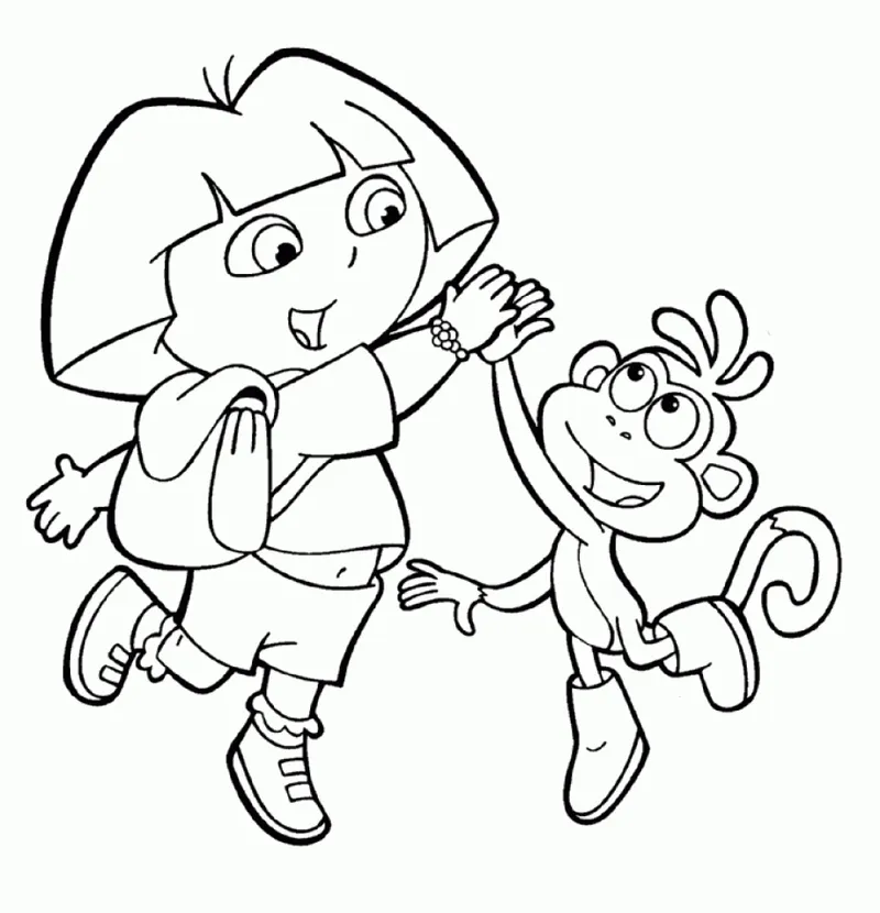 Hình vẽ Dora The Explorer giúp bé phát triển kỹ năng tô màu Hình vẽ Dora The Explorer giúp bé phát triển kỹ năng tô màu