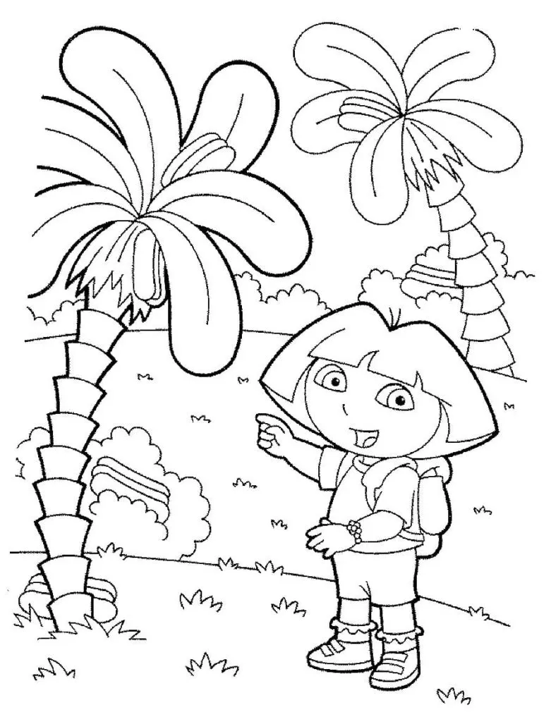 Tô màu Dora The Explorer thật sinh động và dễ thương Tô màu Dora The Explorer thật sinh động và dễ thương