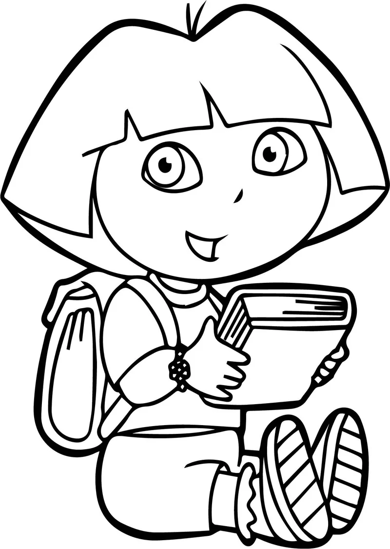 Tranh tô màu Dora The Explorer dành cho trẻ em Tranh tô màu Dora The Explorer dành cho trẻ em