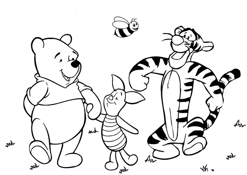 Tranh tô màu Winnie the Pooh dành cho bé