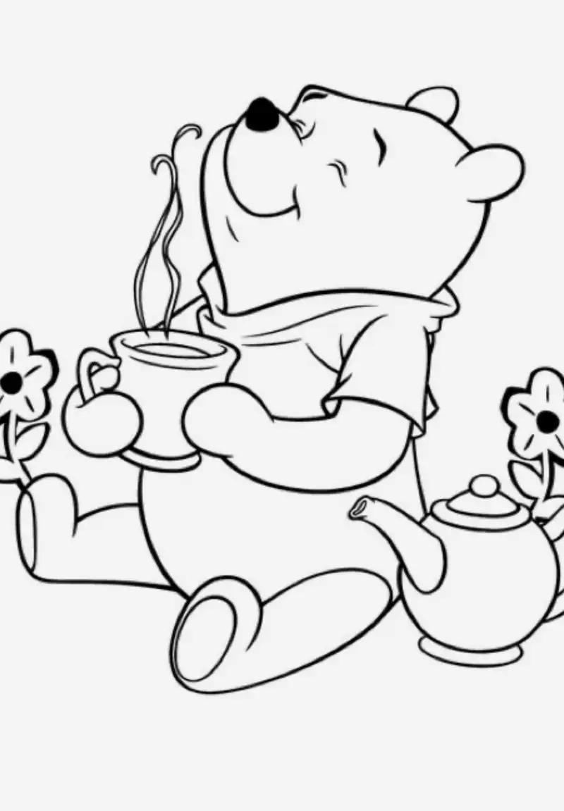 Tranh tô màu Winnie the Pooh dành cho trẻ em