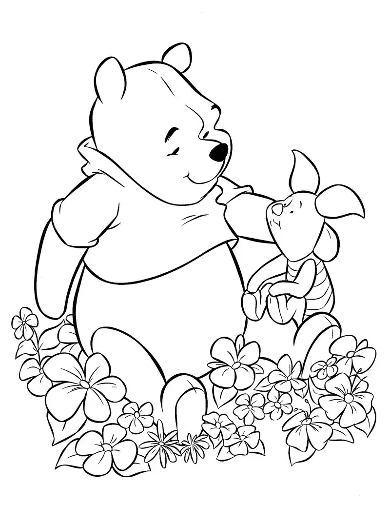 Tranh tô màu Winnie the Pooh giúp bé phát triển kỹ năng