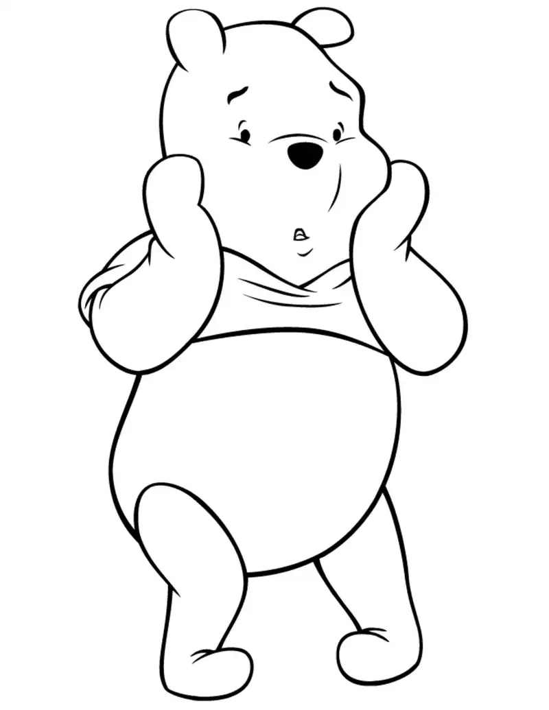 Hình vẽ Winnie the Pooh với các chi tiết đáng yêu