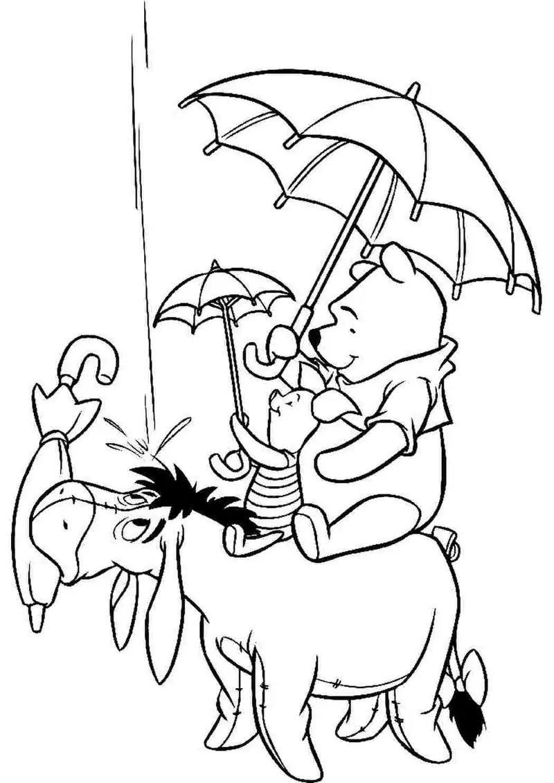 Tô màu Winnie the Pooh và các nhân vật phụ