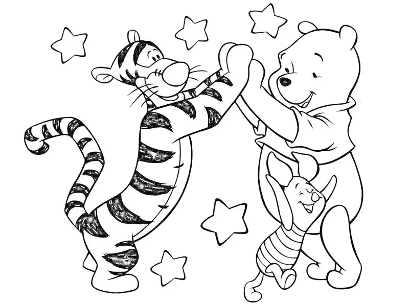 Tranh tô màu Winnie the Pooh dành cho các bé yêu thích hoạt hình