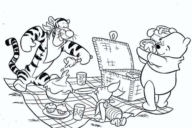 Hình vẽ Winnie the Pooh cực kỳ đáng yêu và vui nhộn