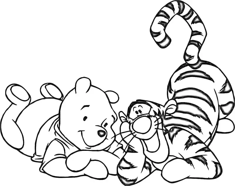 Hình vẽ Winnie the Pooh dành riêng cho các bé yêu sáng tạo