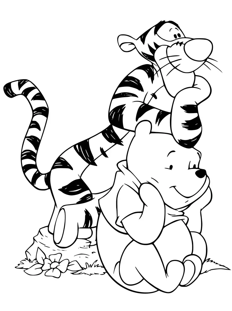 Tranh tô màu Winnie the Pooh giúp bé tìm hiểu thế giới hoạt hình