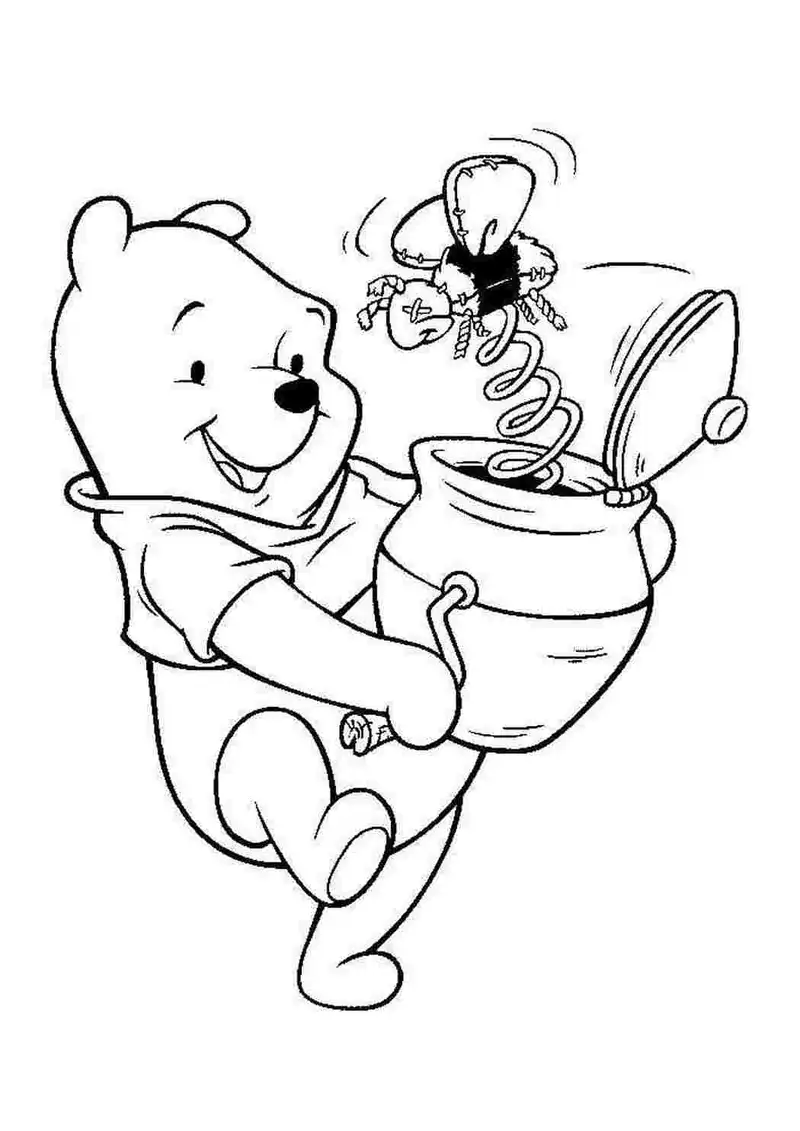 Tập tô tranh Winnie the Pooh thật thú vị