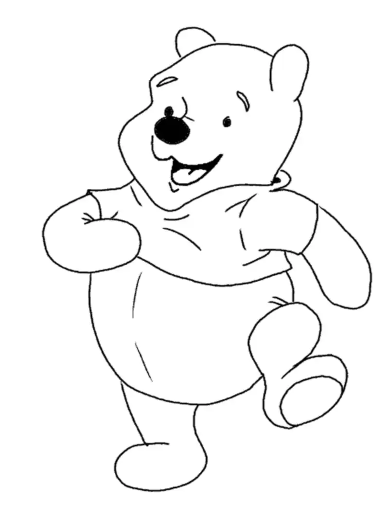 Hình tô màu Winnie the Pooh với các nhân vật thân thuộc