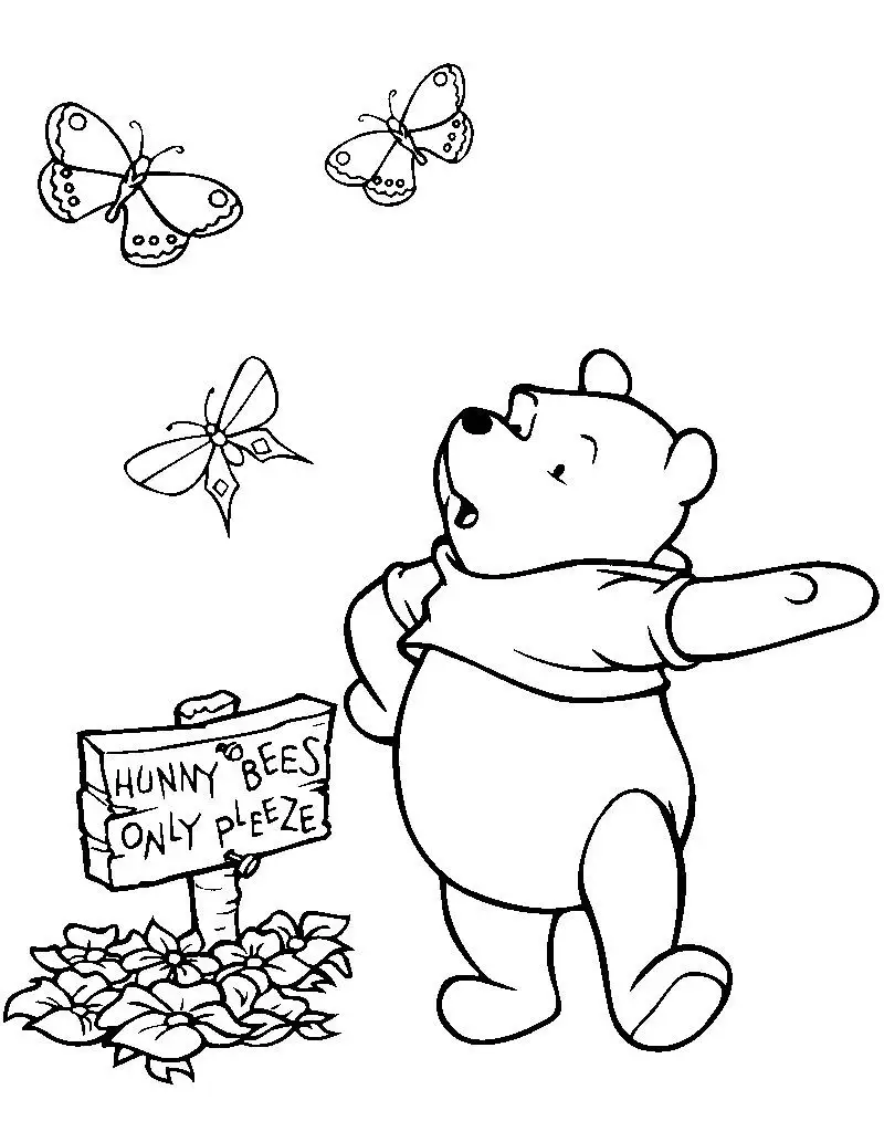 Tranh tô màu Winnie the Pooh giúp bé sáng tạo