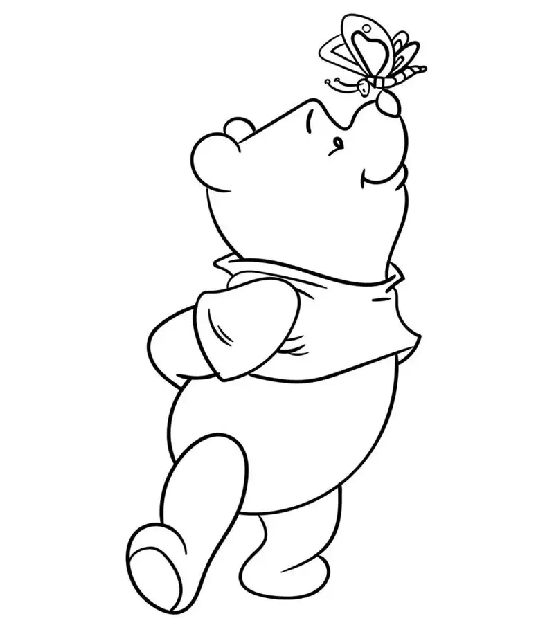 Hình tô màu Winnie the Pooh dành cho fan nhí