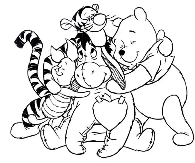 Bộ sưu tập tranh tô màu Winnie the Pooh đẹp nhất