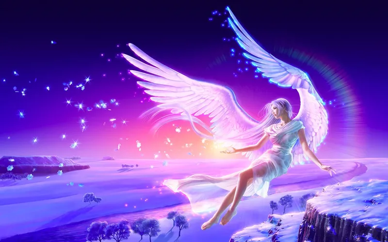 Vẻ đáng yêu của hình nền thiên thần anime dễ thương không thể bỏ qua