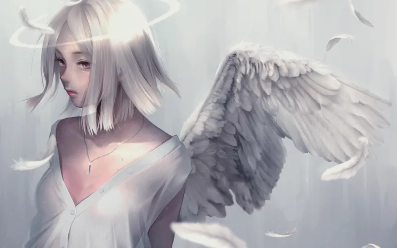 Sáng tạo phong cách với hình nền thiên thần anime dễ thương và độc đáo
