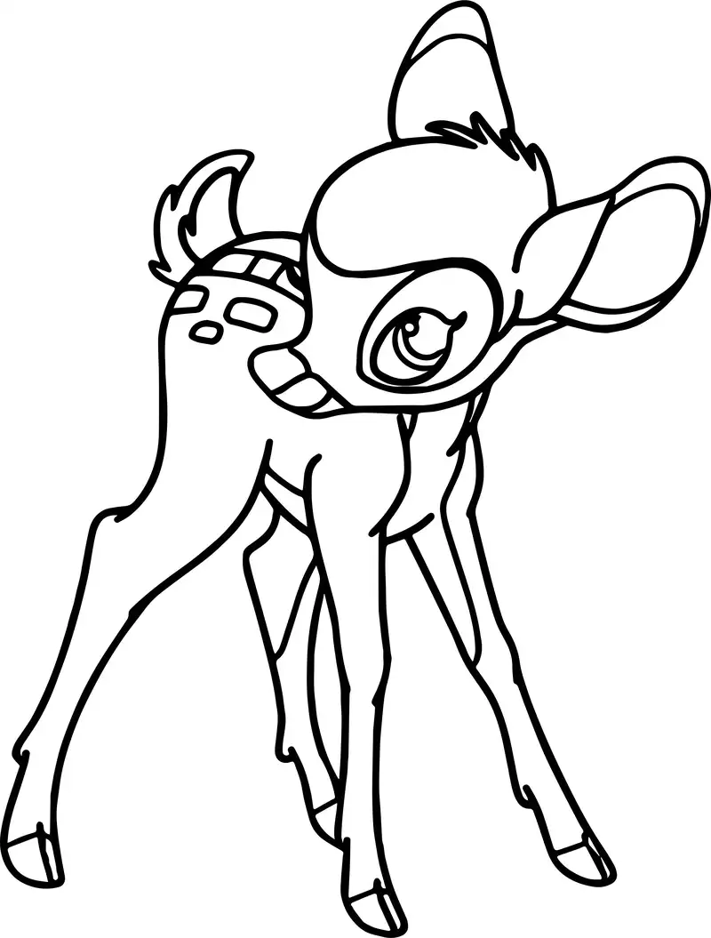 Tranh tô màu Bambi dành cho bé