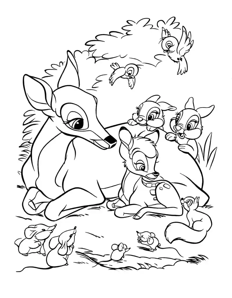 Tô màu Bambi thật dễ dàng và thú vị