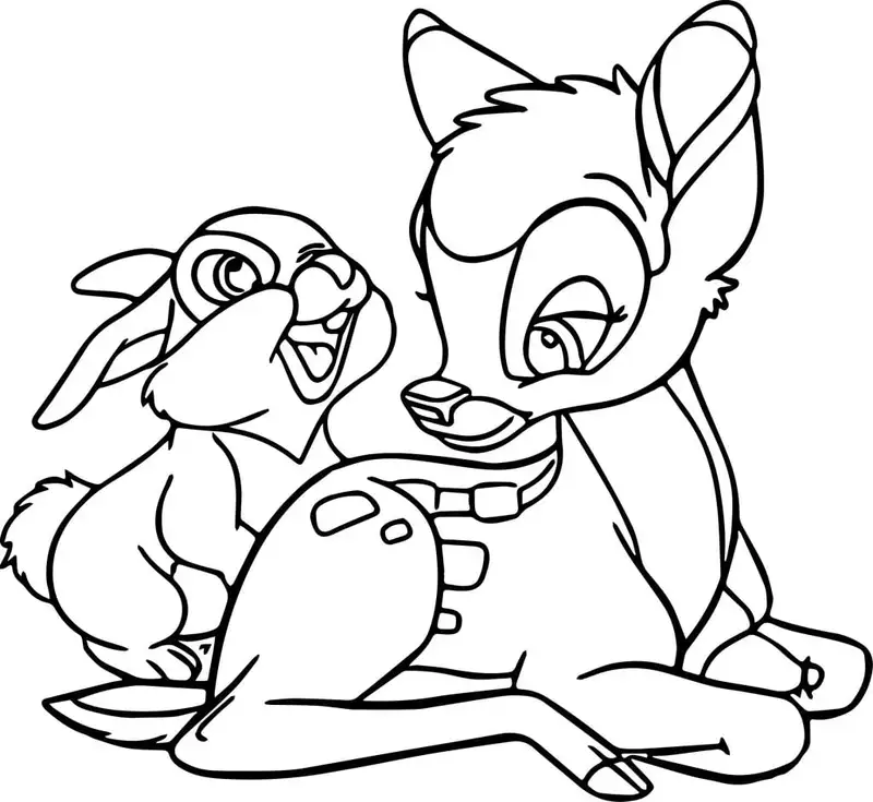 Hình vẽ Bambi cực kỳ đáng yêu và sinh động