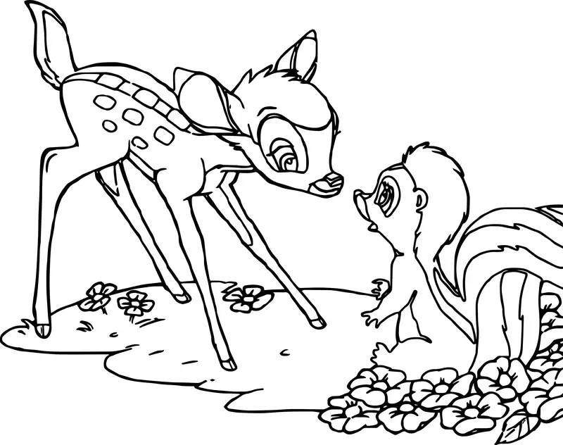 Tranh tô màu Bambi phù hợp với mọi trình độ