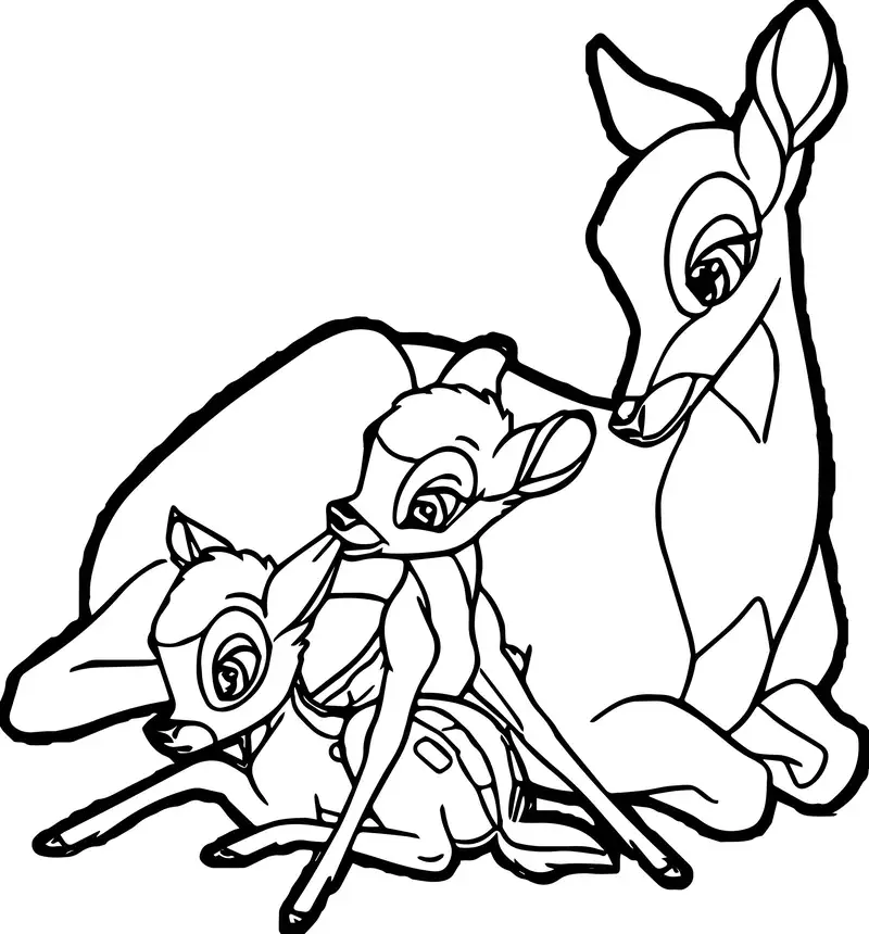 Hình vẽ Bambi đẹp mắt dành cho trẻ nhỏ