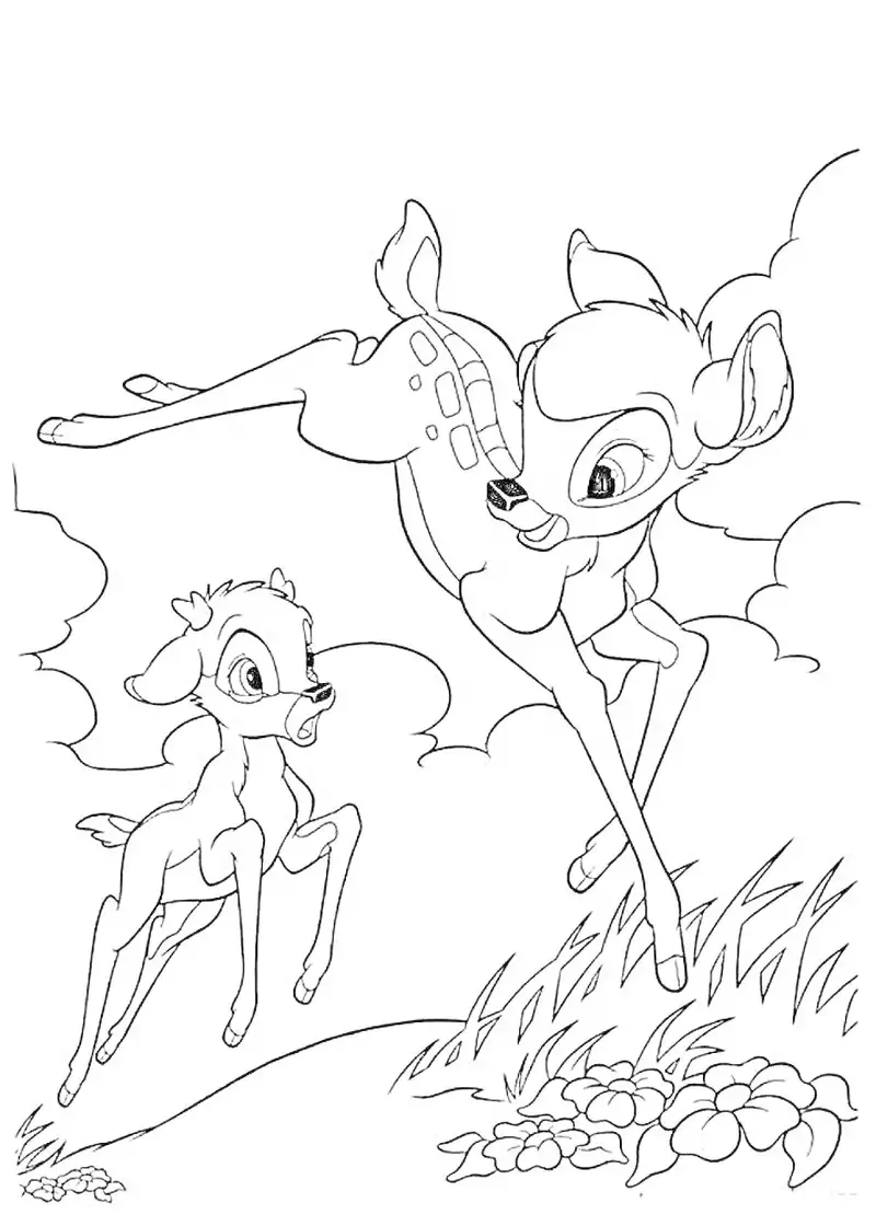 Tô màu Bambi với các chi tiết hấp dẫn
