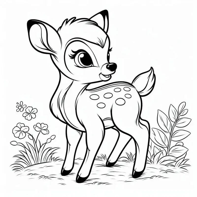 Hình vẽ Bambi dành cho mọi fan của bộ phim hoạt hình
