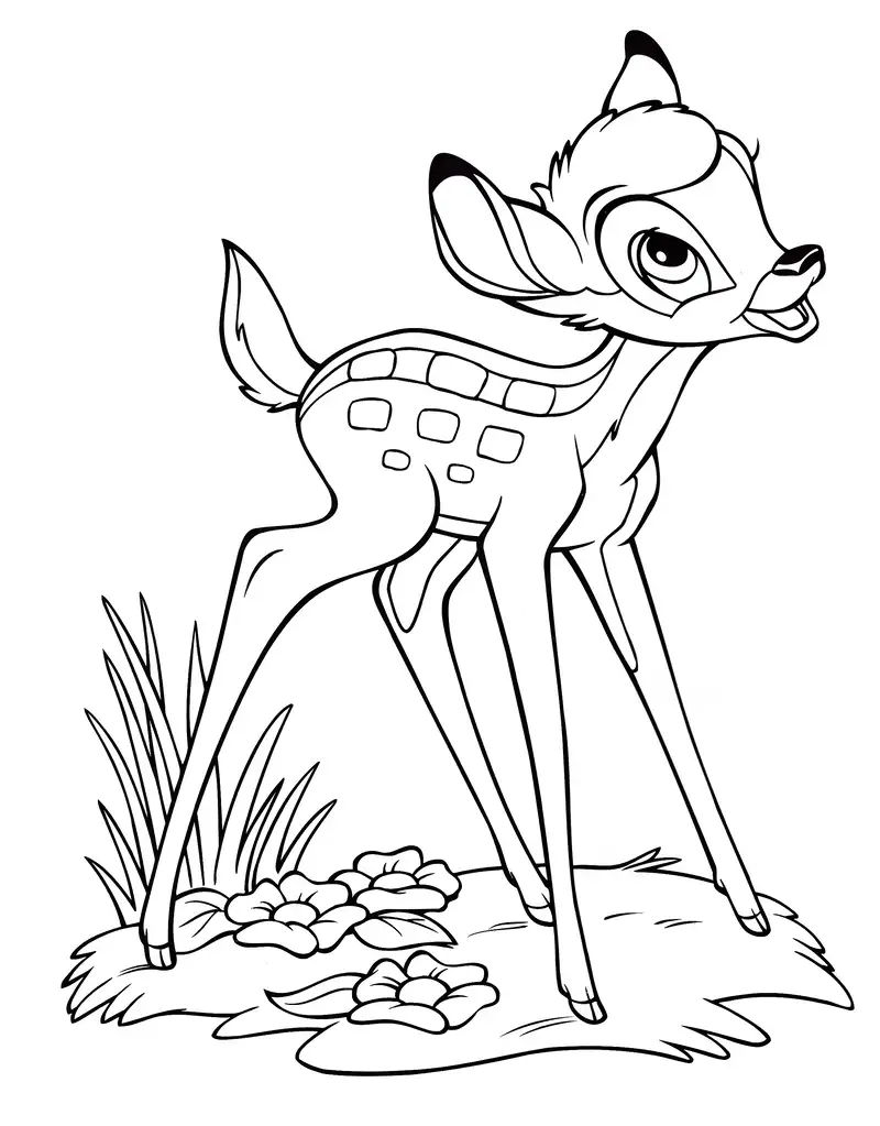 Hình vẽ Bambi tạo niềm vui và cảm hứng cho bé