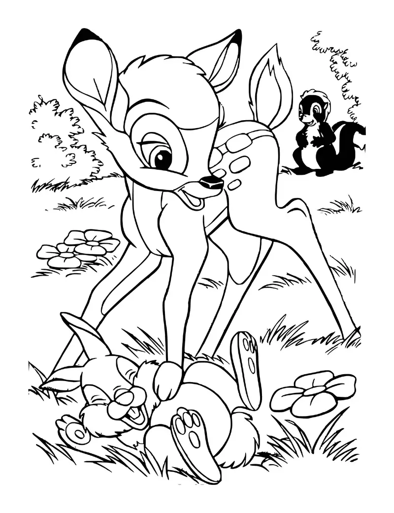 Tập tô tranh Bambi thật thú vị