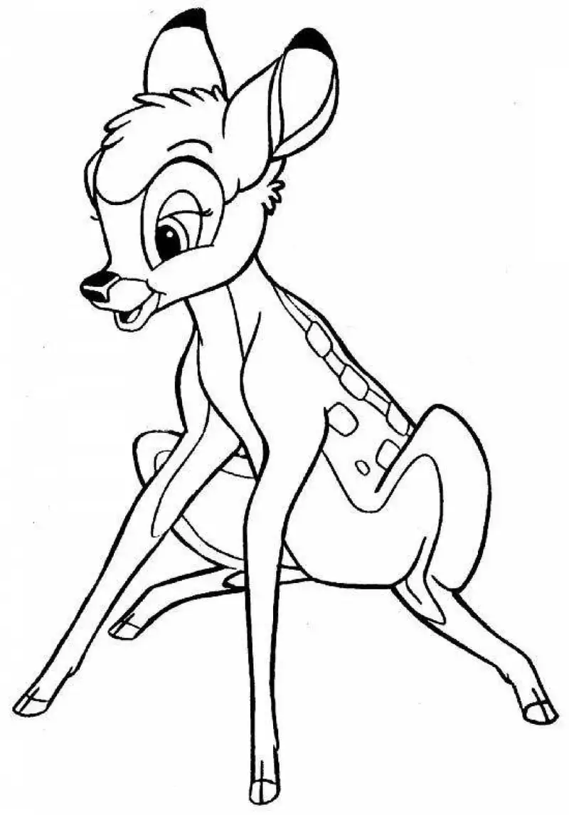 Tô màu Bambi với hình ảnh ngộ nghĩnh