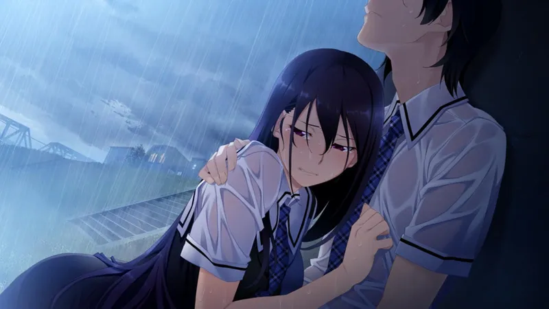 Hình nền anime tình yêu với lời tỏ tình lãng mạn Hình nền anime tình yêu với lời tỏ tình lãng mạn