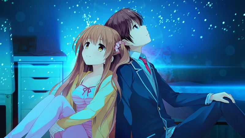 Cặp đôi anime bên bờ biển đầy lãng mạn Cặp đôi anime bên bờ biển đầy lãng mạn